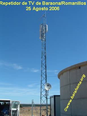 Antena del repetidor de tv de Romanillos